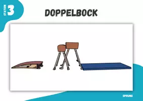 Vorschau - Stationenlernen - Turnen ⎮ Bildkarten Doppelbock (für den Sportunterricht) - Seite 3