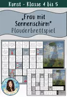 Vorschau - Spiele - "Frau mit Sonnenschirm" von Claude Monet - Plauderbrettspiel - Deckblatt