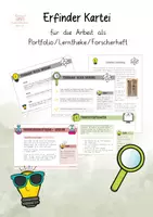 Vorschau - Unterrichtsreihen - Erfinder und Erfindungen Portfolio/Lerntheke/Forscherheft - Deckblatt