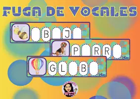 Vista previa - Refuerzo / NEE / Materiales de apoyo - FUGA DE VOCALES - LECTOESCRITURA - Portada