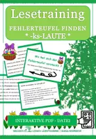 Vorschau - Aufgabenkarten - Ostern: Fehlerteufel -ks-Laute - Lesekarten - Seite 2