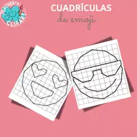 Vista previa - Manualidades / Dibujos para colorear - Dibuja con cuadrícula - Emojis emoticonos - página 2