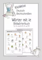 Vorschau - Arbeitsblätter - Bildwörterbuch Rechtschreibung: Wörter mit ie - Deckblatt