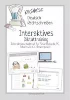 Vorschau - Interaktives Material - Interaktives Diktattraining für Smartboard, PC, Tablet & Co: Wörter mit ie oder i - Deckblatt