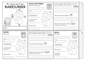Vorschau - Arbeitsblätter - Leporello Bundesländer (Deutschland, Steckbriefe) - Seite 3