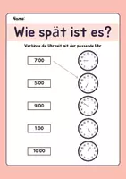 Vorschau - Arbeitsblätter - Wie spät ist es - Uhrzeit - Seite 3