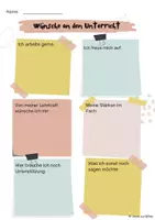 Vorschau - Anderer Materialtyp - Bedarfe und Wünsche zum Schuljahresbeginn (differenziert) - Seite 1