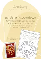 Vorschau - Arbeitsblätter - Einschulung - Schulstart Countdown - Klassentier Löwe / Löwenklasse - Deckblatt