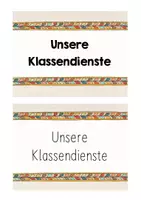 Vorschau - Bildkarten - Klassendienste - Merkkarten (beige) - Seite 1