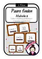 Vorschau - Stationenlernen - Paare finden | Malreihe 8 | Einmaleins - Deckblatt