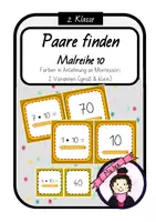 Vorschau - Stationenlernen - Paare finden | Malreihe 10 | Einmaleins - Deckblatt
