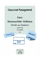 Vorschau - Bildkarten - Classroom Management Namensschilder Walklasse - Deckblatt