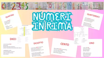 anteprima - Esercizi - Numeri in rima: filastrocche,disegni,cruciverba e linea num - Pagina di copertina