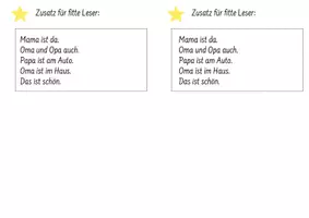 Vorschau - Arbeitsblätter - Leseübung 3 für die 1. Klasse zum Buchstaben Oo - Seite 2
