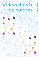 Vorschau - Arbeitsblätter - Vokabelblatt los colores - die Farben - Deckblatt