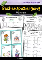 Vorschau - Arbeitsblätter - Rechenspaziergang Klasse 1 ZR 20 - Märchen - Deckblatt