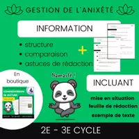 Aperçu - Feuilles d'exercices - Situation Écriture : Texte Informatif Gestion du Stress - Page 1