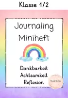 Vorschau - Anderer Materialtyp - Journaling für Klasse 1 und 2 - Dankbarkeit, Achtsamkeit und Reflexion - Deckblatt