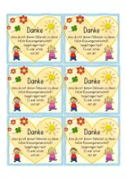 Vorschau - Bildkarten - Feriengruß - Danke für das Schuljahr mit dir - Seite 1