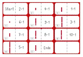 Vorschau - Stationenlernen - 1er Reihe_Domino_Einmaleins_Rechenstäbchen - Seite 2