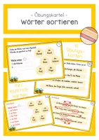 Vorschau - Stationenlernen - Alphabet - Übungskartei 2: Wörter nach dem Alphabet ordnen - Deckblatt