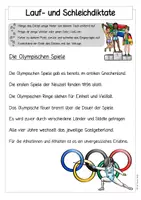 Vorschau - Arbeitsblätter - Lauf- & Schleichdiktat - Olympische Spiele - Seite 1