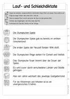 Vorschau - Arbeitsblätter - Lauf- & Schleichdiktat - Olympische Spiele - Seite 2