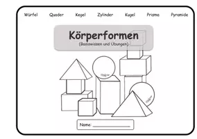 Vorschau - Arbeitsblätter - geometrische Körper - Merkheft - Seite 1