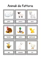 Vista previa - Tarjetas / Manipulativos - Flashcards animali della fattoria - animales de granja en italiano - página 2