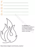 anteprima - Materiale di supporto/inclusione - ACROSTICO FUOCO - Pagina di copertina