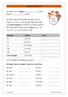 Vorschau - Arbeitsblätter - Nomen_Singular und Plural_Theorie und kurze Übung - Seite 1