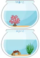Vorschau - Mal- und Bastelvorlagen - Geburtstagskalender: Unter dem Meer / Fische / Aquarium - Seite 3