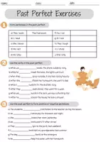 Vorschau - Arbeitsblätter - Past Perfect Übungen Englisch Klasse 5 & Klasse 6 Englisch (Exercises) - Seite 1