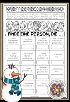 Vorschau - Arbeitsblätter - Winterferien - Bingo - Deckblatt