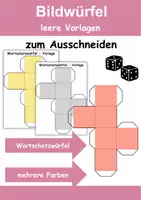 Vorschau - Unterrichtsreihen - Würfel/Bildwürfel - leere Vorlagen zum ausdrucken - Deckblatt