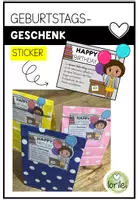 Vorschau - Poster - Geburtstagsgeschenk: Verpackungssticker Lehrer:in - Deckblatt