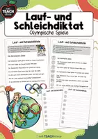 Vorschau - Arbeitsblätter - Lauf- & Schleichdiktat - Olympische Spiele - Deckblatt
