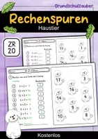 Vorschau - Arbeitsblätter - Rechenspuren Haustier ZR 20 - Rechenspur Kostenlos FREEBIE - Deckblatt