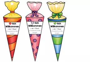 Vorschau - Mal- und Bastelvorlagen - Einschulung: Lesezeichen zum Schulstart/ Einschulungsgeschenk - Seite 2