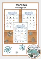 Vorschau - Arbeitsblätter - Ferienbingo Winterferien (3 Designs) - Deckblatt