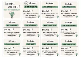 Vorschau - Spiele - Das Präteritum - Ich habe - Wer hat ? (Lesespiel / Lesekette) - Seite 2