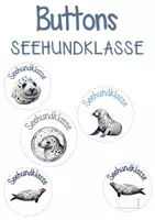 Vorschau - Bildkarten - Buttons Seehundklasse - Deckblatt