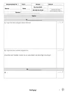 Vorschau - Test - Blanko Vorlage für Leistungsnachweise (Klassenarbeiten, Tests,...) - Editierbares Word-Datei - Seite 2
