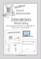 Vorschau - Interaktives Material - Interaktives Diktattraining für Smartboard, PC, Tablet & Co. Vorsilbe ver- und vor- - Deckblatt