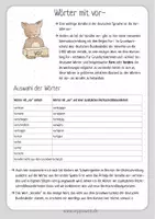 Vorschau - Arbeitsblätter - Trainingsheft in Papierform und interaktiv: Wörter mit den Vorsilben ver- und vor- - Seite 2