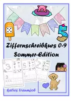 Vorschau - Arbeitsblätter - Ziffern schreiben Sommer-Edition - Deckblatt