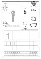 Vorschau - Arbeitsblätter - Ziffern schreiben Sommer-Edition - Seite 1