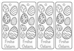 Vorschau - Mal- und Bastelvorlagen - Lesezeichen: Ostern | Kl. 1 - 4 - Seite 1
