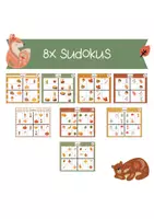 Aperçu - Apprentissages en autonomie - ATELIERS AUTOMNE 8x sudokus simplifiés - Page de couverture