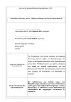 Vorschau - Stundenentwürfe - Sachunterricht Räderfahrzeugbau 1. Klasse Entwurf - Seite 1